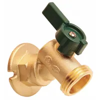 APPROVED VENDOR Angle Sillcock: Quarter-Turn, Brass, Brass, Aluminum, 3/4 in Inlet Connection Size