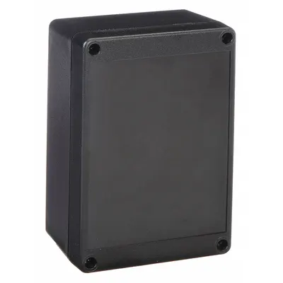 BOX ENCLOSURES Enclosure: Black, Polycarbonate, 3 in x 3 in x 2 in, NEMA 4 - Nonmetallic Enclosures