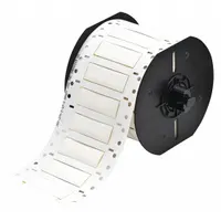 Sleeve Label: 3/8 in x 2 in, Polyvinylidene Fluoride, White (Matte), For 4 AWG to 8 AWG Wire Gauge (MPN B33D-375-2-345)