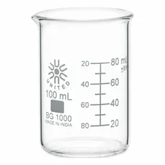 Low Form Glass Beaker, 100 mL, Type I Borosilicate Glass, Colorless