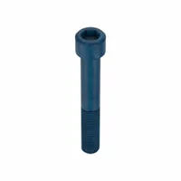 M12x1.75 metric standard socket head cap screw, 80 mm length, right-hand thread, 10 mm drive size. Made of alloy steel with blue phosphate finish. Supplied in a 10-pack. Used for fastening components in machinery and industrial assemblies requiring metric threads
