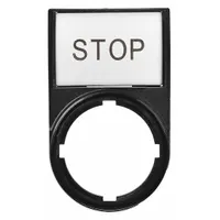 Legend Plate: 22 mm Panel Mounting Size, Half-Round, 1 5/16 in Overall Wd, For Series M22 (MPN M22S-ST-GB0)