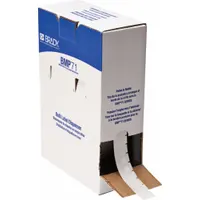 Wraparound Label: 3/4 in x 1/2 in, 1/2 in, Vinyl, White (Matte), For 16 AWG to 10 AWG Wire Gauge (MPN BM-11-427)