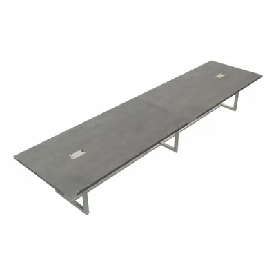 MIRELLA Conference Table: Rectangle, Fiberboard, Stone Gray, 47 1/4 in Overall Lg - Rectangular Conference Tables