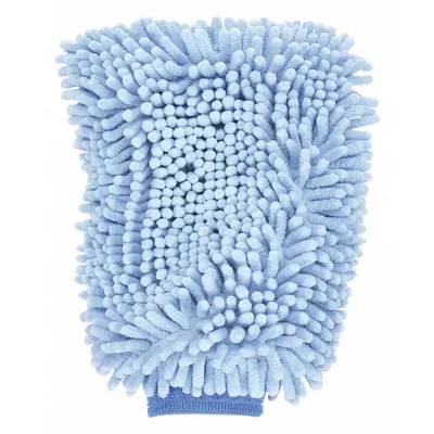 TOUGH GUY Scrubbing Mitt: Scrubbing Mitt, Polyester, 8 in Outside Dia, Blue - Vehicle Wash & Drying Pads & Chamois