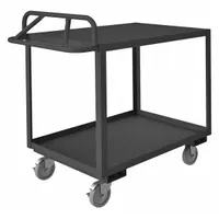 APPROVED VENDOR Utility Cart: 1,200 lb, 36 in L x 24 in W Shelf, 2 Shelves, Gray, Ergonomic (MPN RSCE-243641-2-TLD-95)