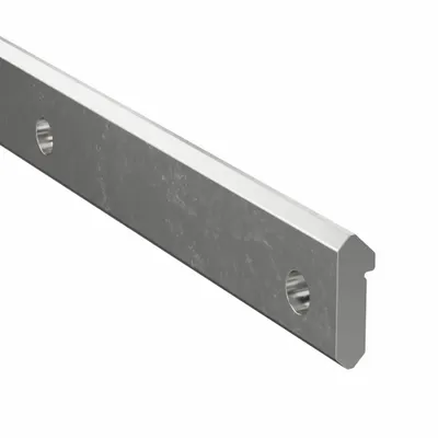 MINVEE Track: 0, 18.5 in Overall Lg, 0.516 in Overall Wd, 0.153 in Overall Ht - Bishop-Wisecarver MinVee Double-Edge Linear Guide Rails