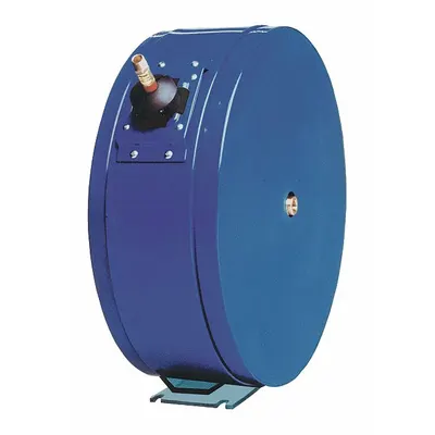 COXREELS Spring Return Hose Reel: 50 ft (1/2 in I.D.), 1/2 in MNPT, 300 psi Max Op Pressure - Enclosed Controlled-Retraction Air or Water Spring-Return Hose Reels