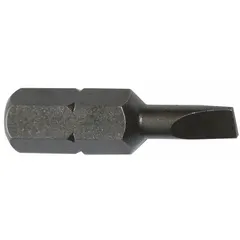 This 5-pack of APEX insert bits features a slotted head design with a hex drive for use with power tools. Each bit has an Imperial 4F-5R industry size and is constructed from S2 steel. Suitable for driving slotted-head fasteners in industrial assembly and maintenance applications.