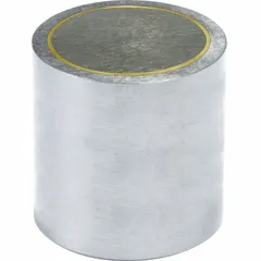 Round encased alnico magnet with 0.5 in thickness and 1/2 in outside diameter. Provides 8 lbf maximum pull force. Suitable for holding, positioning, and retrieving ferrous parts in industrial maintenance, assembly, and material handling tasks.