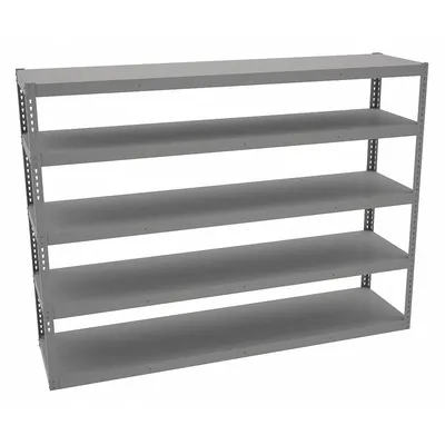 TENNSCO Boltless Shelving: Standalone, Extra-Heavy-Duty, 96 in x 24 in, 72 in Overall Ht - Extra-Heavy-Duty Solid Steel Decking Boltless Shelving