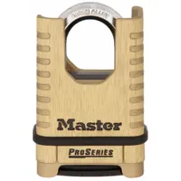 MASTER LOCK Combination Padlock: Scrolling Combo, Gold, Brass, Covered Shackle, Boron Alloy Shackle (MPN 1177)