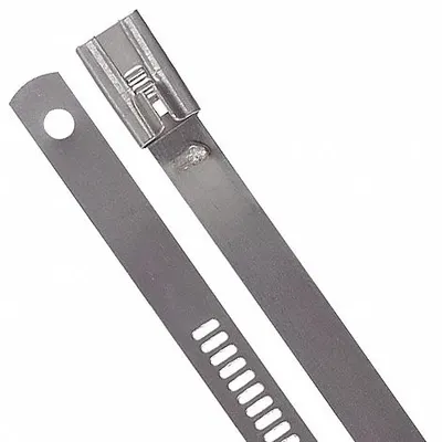 TY-RAP Cable Tie: 24 in Nominal Lg, 7 1/2 in Nominal Max. Bundle Dia., 0.28 in Wd - 316 Stainless Steel Cable Ties