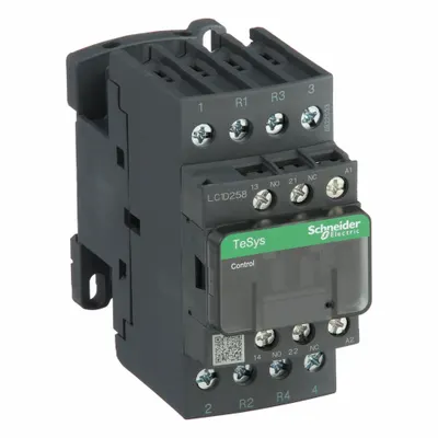 SCHNEIDER Magnetic Contactor: Non-Reversing, 4 Poles, 2NO/2NC Contacts, 40 A - Non-Reversing IEC Contactors