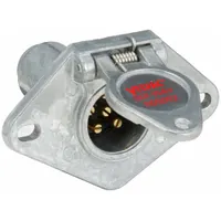 VELVAC Trailer Connector Socket: 6-Way, Plastic, 6 Conductor Wire (MPN 055052)
