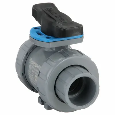 HAYWARD FLOW CONTROL Manual Two-Way Ball Valve: 1 1/2 in, CPVC, Straight - Vented CPVC Ball Valves