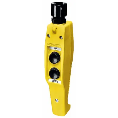 HUBBELL WIRING DEVICE-KELLEMS Pendant Control Station: (2) Push Buttons, 2NO, Up/Down - Push-Button Pendants