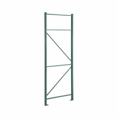 STEEL KING Pallet Rack Upright: Teardrop, 10 ft Overall Ht, 48 in x 3 in, Green - Steel King Impact-Resistant Teardrop Pallet Rack Uprights