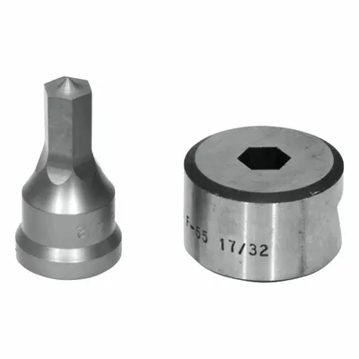 EDWARDS Hex Punch & Die Set: Edwards, 55 ton_65 ton_100 ton_120 ton Compatible Ironworker Size - Punching Dies
