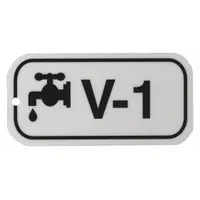 Polystyrene lockout tag for industrial lockout/tagout procedures. Type V-1, printed in English, with holes for attachment. Used to indicate equipment under maintenance and prevent accidental operation