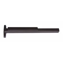 This concealed vertical rod exit device features a Touchbar style in bronze finish. Designed for doors up to 3 ft wide, it provides a clean appearance while meeting egress requirements for commercial applications.
