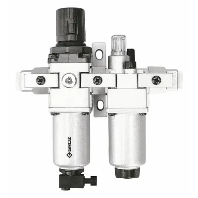 GROZ Filter/Regulator/Lubricator: 1/2 in NPT, 99 cfm, 215 psi Max Op Pressure - GROZ Filter, Regulator & Lubricators (FRLs)