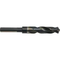 CLE-LINE Reduced Shank Drill Bit: 15 mm, 118° Split Point, Black & Gold HSS, 3-Flats Shank (MPN C21174)