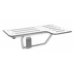 This BRADLEY shower bench is constructed of phenolic material for moisture resistance in wet environments. It has a maximum seat width of 34 1/2 inches and a weight capacity of 250 lb. Suitable for use in commercial and institutional shower rooms.