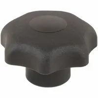 This 7-arm knob features a threaded hole for manual adjustment and clamping applications. Constructed with a plastic body and stainless steel thread insert, it provides a secure grip for frequent hand-tightening. The M8 thread has a length of 14 mm, and the knob diameter is 40 mm