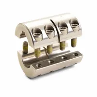 This two-piece rigid shaft coupling connects shafts with 40 mm and 1 1/2 in bores, using round keyways for positive torque transmission. The stainless steel construction provides corrosion resistance and zero-backlash, torsionally rigid connection for precise shaft alignment in industrial power transmission applications