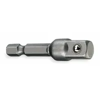 DEWALT Socket Adapter: 1/4 in Input Drive Size, Black Oxide, 1/4 in Output Drive Size, Square (MPN DW2541)