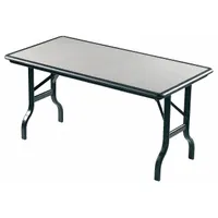 ICEBERG Folding Table: Rectangle Table Shape, Graphite Tabletop, 30 in Dp, 96 in Wd, 29 in, Bullnose (MPN 65137)