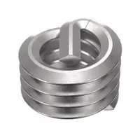 Free-running tanged helical insert for #8-32 threads, plain finish, supplied in a 100-piece pack. Constructed from 18-8 stainless steel with tensile strength between 200,000 and 250,000 psi. Used to repair or reinforce internal threads in metal components, restoring stripped threads without replacing the parent part