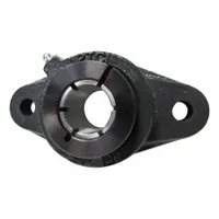 This flange-mount ball bearing has a 1 1/2 in cylindrical bore and a cast iron housing with a concentric collar for secure shaft mounting. It is lubricated with NLGI2 grease and requires a 7/16 in mounting bolt. Suitable for supporting rotating shafts in moderate-speed, moderate-load applications such as conveyors, fans, and agricultural equipment