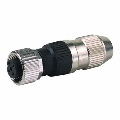 MURRELEKTRONIK Circular Connector: A Coded, 3 Socket, M12 Screw, IP67, IDC - Field-Wireable Industrial M12 Circular Connectors