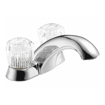 DELTA FAUCET COMPANY Delta Commercial Centerset Bathroom Faucet, Chrome, 2502LF - Centerset Handle Bathroom Faucets