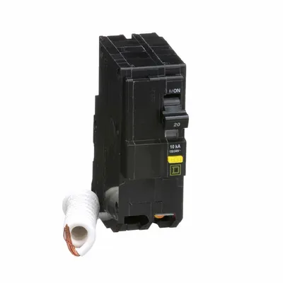 SQUARE D Miniature Circuit Breaker: 20 A, 120/240V AC, Single Phase, 10kA at 120/240V AC - QO Series, Plug-In Square D Miniature Circuit Breakers