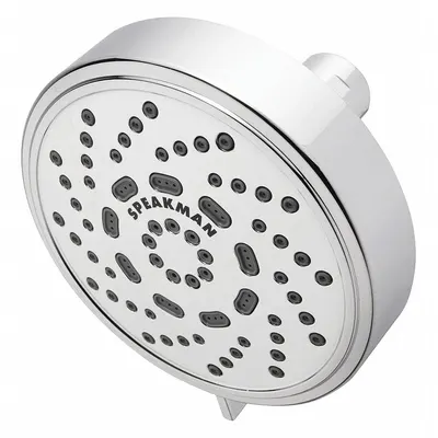 SPEAKMAN Fixed Showerhead: Echo, 1.5 gpm Fixed Showerhead Flow Rate, Plastic - Multi-Pattern Fixed Showerheads