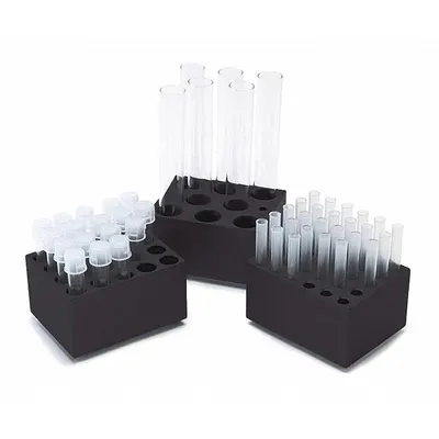 OHAUS Modular Block: Anodized Aluminum, 1 7/8 in Overall Wd, 2 3/4 in Overall Lg - Dry Bath Blocks