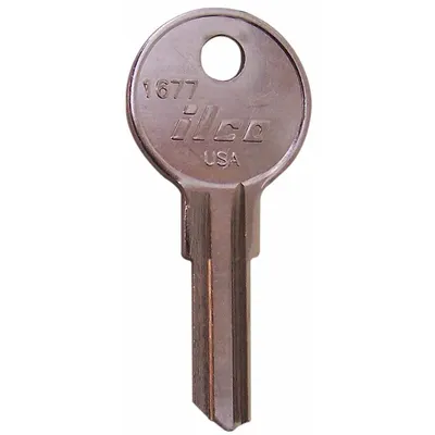 KABA ILCO Key Blank: Compatible with E-Z-Go Locks, 1677 Keyway Type, Key ID # 1677 - Door Lock Key Blanks