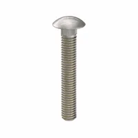 316 stainless steel square neck carriage bolt with 3/8"-16 thread size and 2-1/2 in length. Plain finish. Sold in packs of 5. The square neck prevents rotation during tightening, suitable for fastening metal to wood or metal in corrosive environments