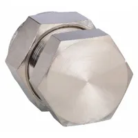 Compression cap from the A-LOK(R) series, made of stainless steel. Designed for 1 in OD tubing, this double-ferrule fitting provides a leak-proof closure for tube ends in industrial piping systems