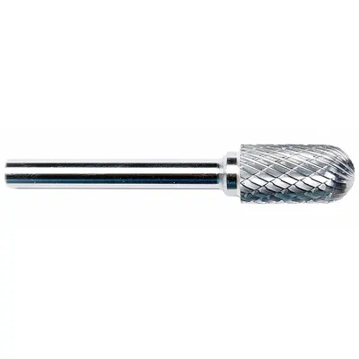 OEM Double-Cut Ball-Nosed Cylinder Bur, 5/16" x 3/4" Head, 1/4" Shank, SC-2 - Double-Cut Ball-Nosed Cylinder Burs