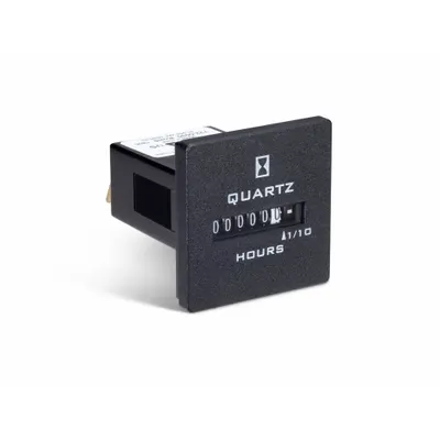 TRUMETER Hour Meter: Hour Meters, Front Panel Mounting, Analog, 1 7/8 in x 1 7/8 in