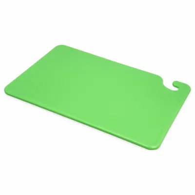 SAN JAMAR Cutting Board: 18 in Overall Lg, 12 in Overall Wd, Green, Co-Polymer - Cut-N-Carry Cutting Boards
