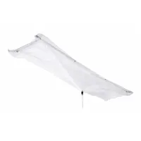This leak diverter channels overhead drips away from equipment and work areas. Made of clear PVC with polyester reinforcement, it allows light transmission and visual monitoring of water flow. Strap mounting enables quick deployment under ceiling leaks in industrial plants, warehouses, and maintenance facilities
