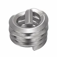 Free-running helical insert with tanged tang for installation. Made from 18-8 stainless steel with dry film lubricant. Thread size #8-32, right-hand coarse thread. Tensile strength 200,000 to 250,000 psi. Supplied in a pack of 1,000 pieces. Used to repair or reinforce threads in metal components