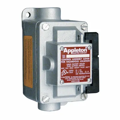 APPLETON ELECTRIC Tumbler Switch: 1 Gang, 3-Way, 20 A, 277 V AC, Feed-Thru Hub - One-Gang Rocker-Arm Tumbler Switches