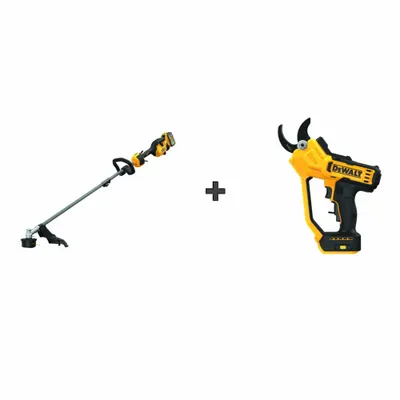 DEWALT String Trimmer Kit: 20V MAX*, Pruner and Trimmer, 15 in String Trimmer Cutting Wd - Outdoor Equipment Combination Kits