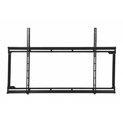 Steel wall mount with powder-coated silver finish for 42 to 70 inch flat panel screens, supporting up to 150 lb. Includes mounting hardware. Used in commercial or residential settings to mount displays flush against the wall.